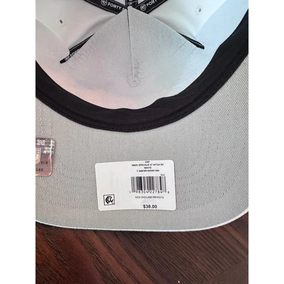 New England Patriots 47 Brand Hitch Rope Hat White Adjustable Baseball Cap - Picture 3 of 4